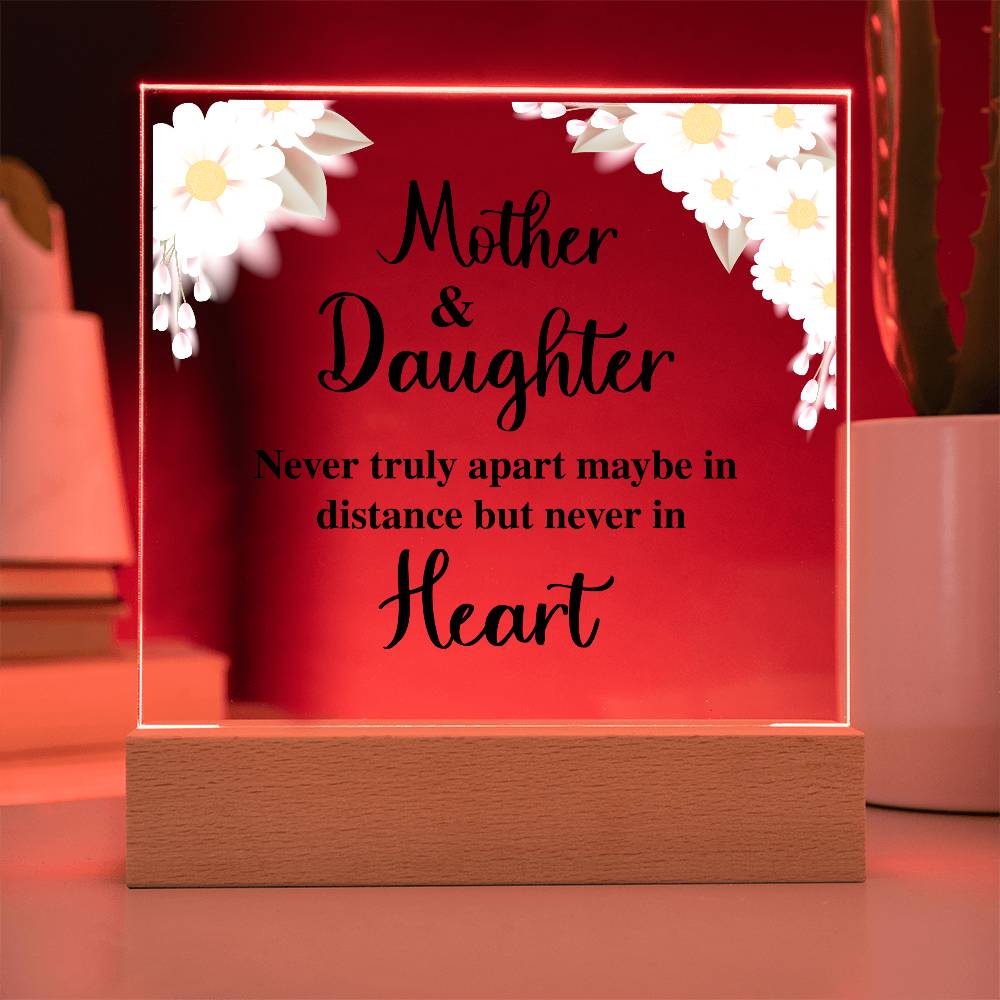 Acrylic Square Plaque - Mother and Daughter