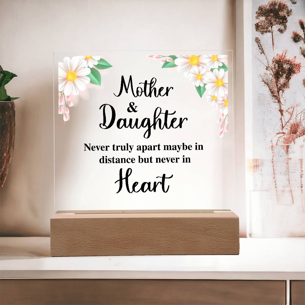 Acrylic Square Plaque - Mother and Daughter