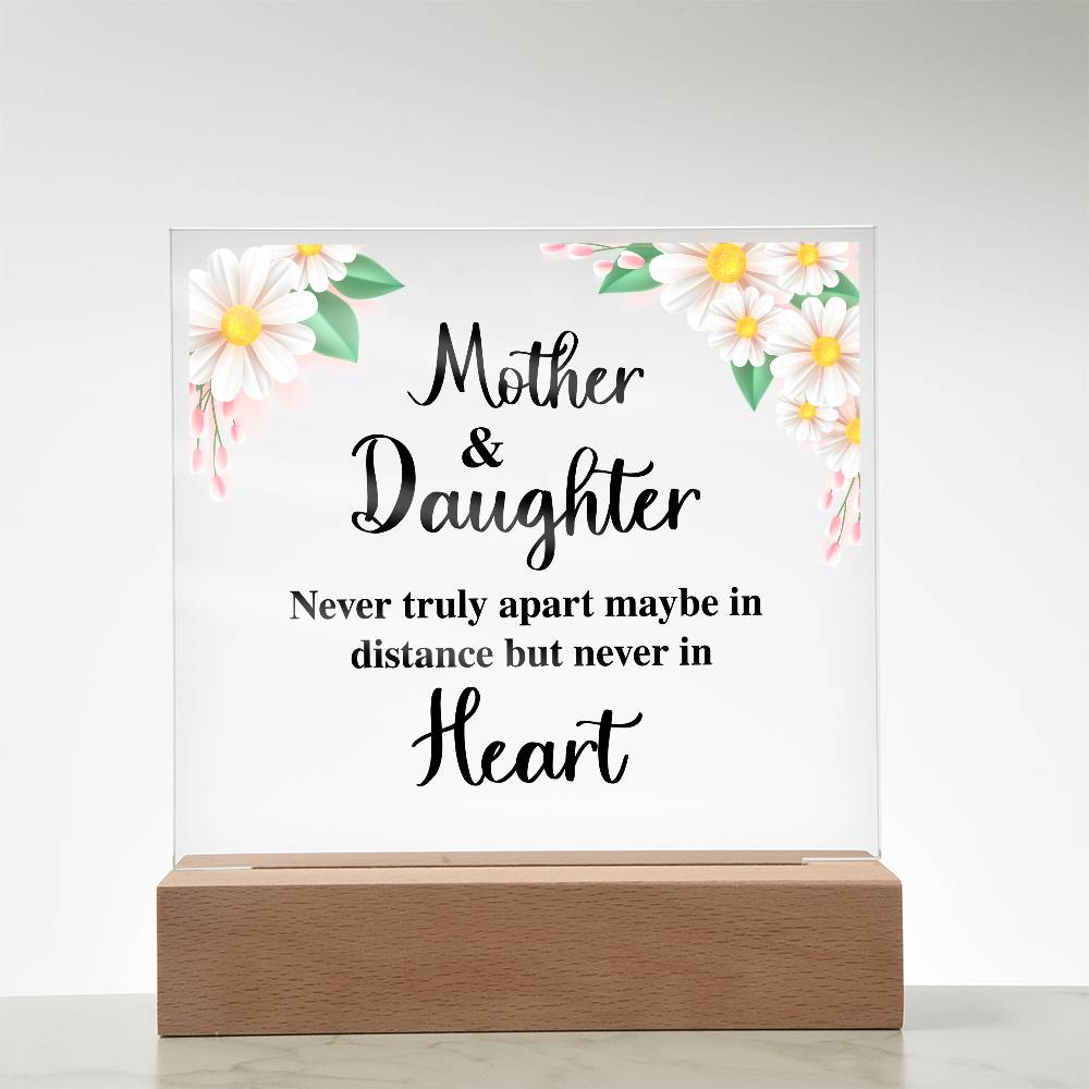 Acrylic Square Plaque - Mother and Daughter