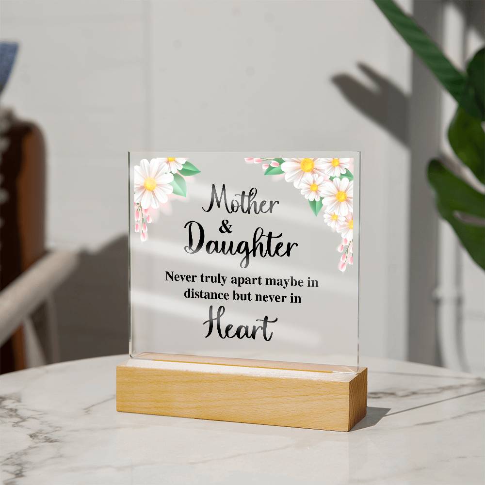 Acrylic Square Plaque - Mother and Daughter