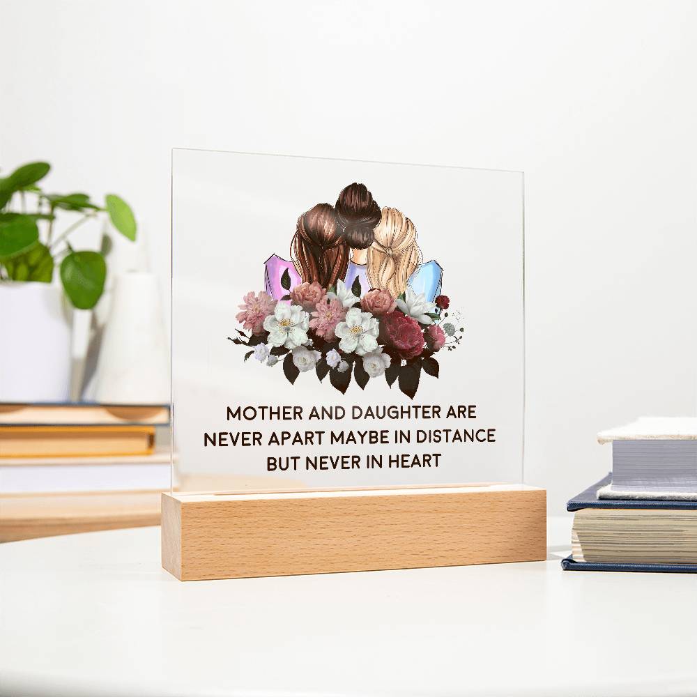 Acrylic Square Plaque - Mother and Daughter