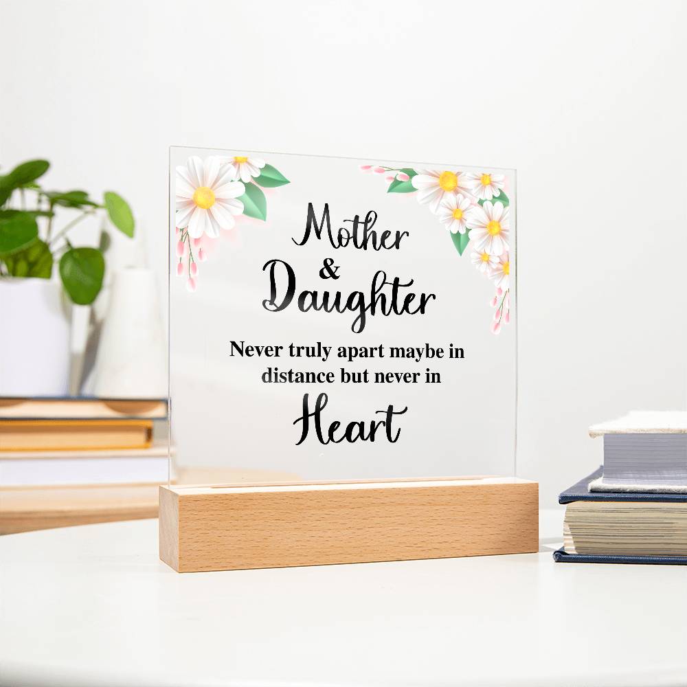 Acrylic Square Plaque - Mother and Daughter