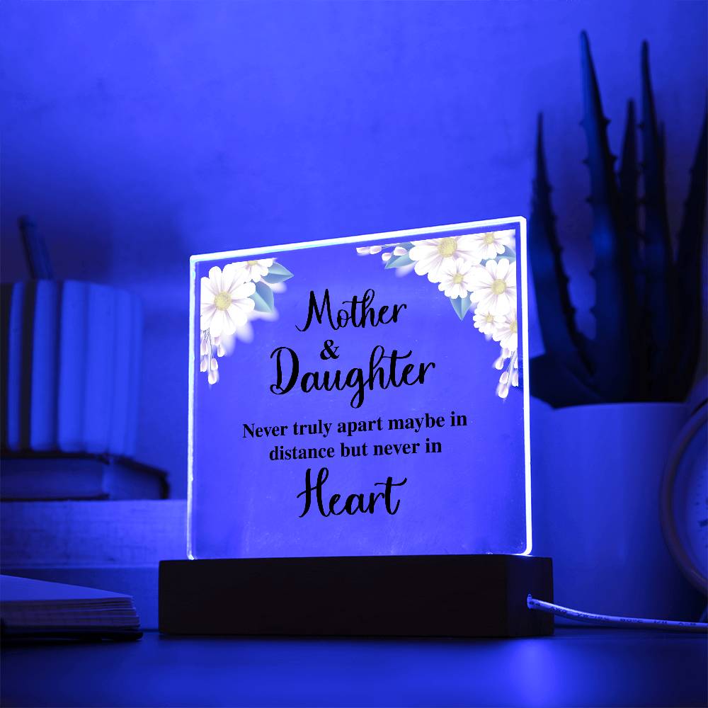 Acrylic Square Plaque - Mother and Daughter