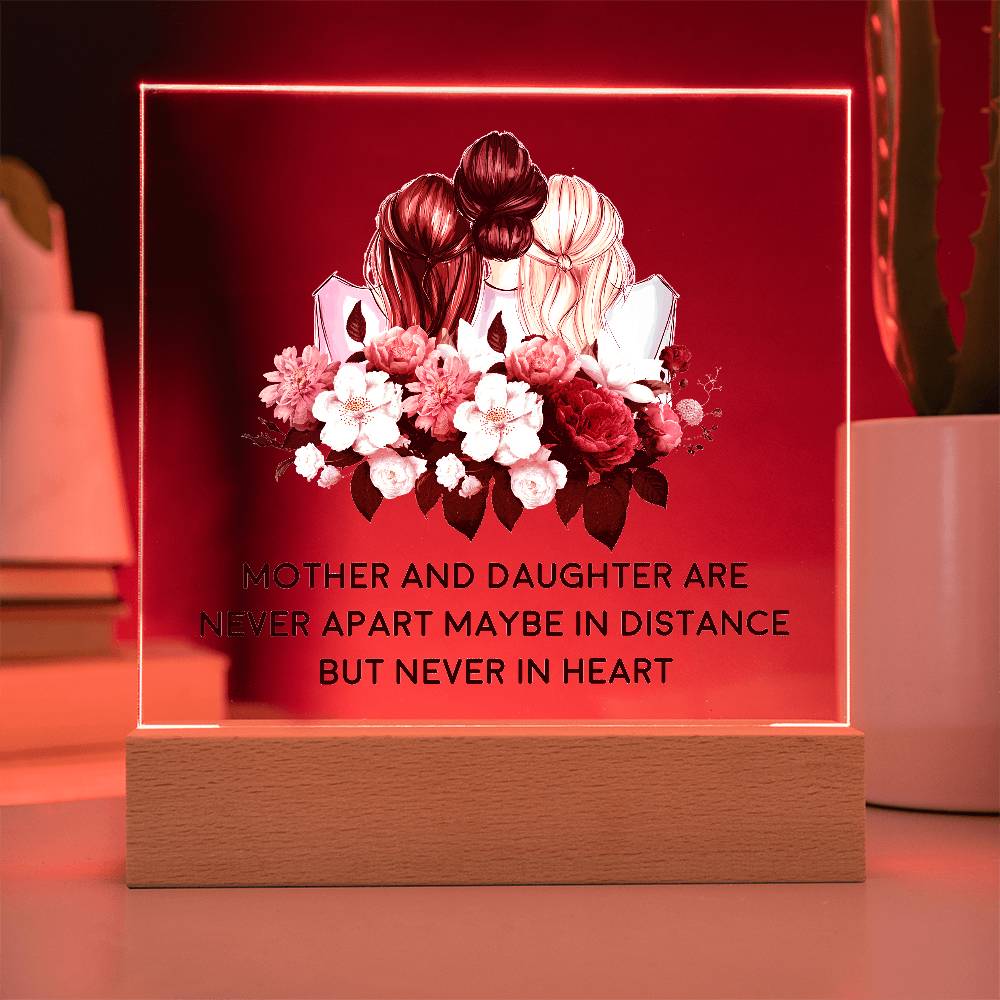 Acrylic Square Plaque - Mother and Daughter