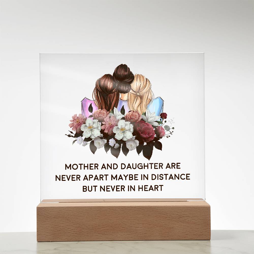 Acrylic Square Plaque - Mother and Daughter