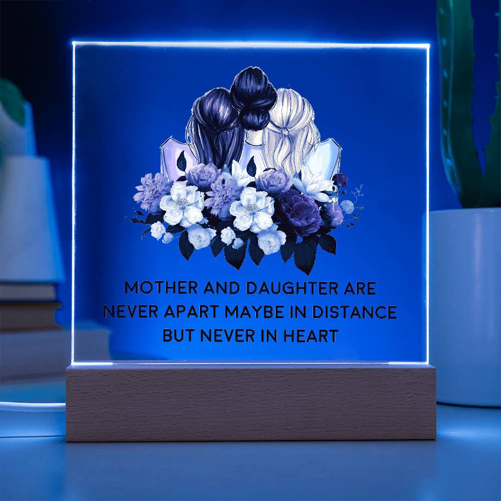 Acrylic Square Plaque - Mother and Daughter