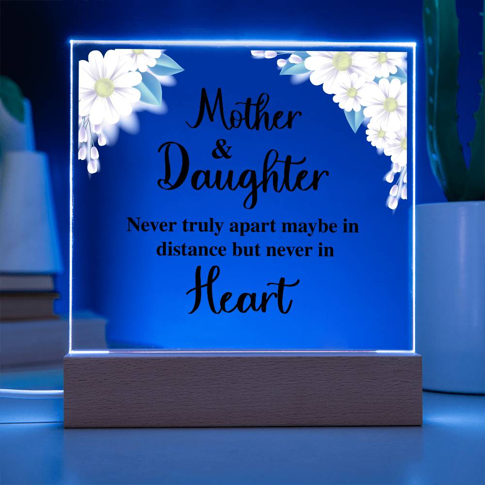 Acrylic Square Plaque - Mother and Daughter