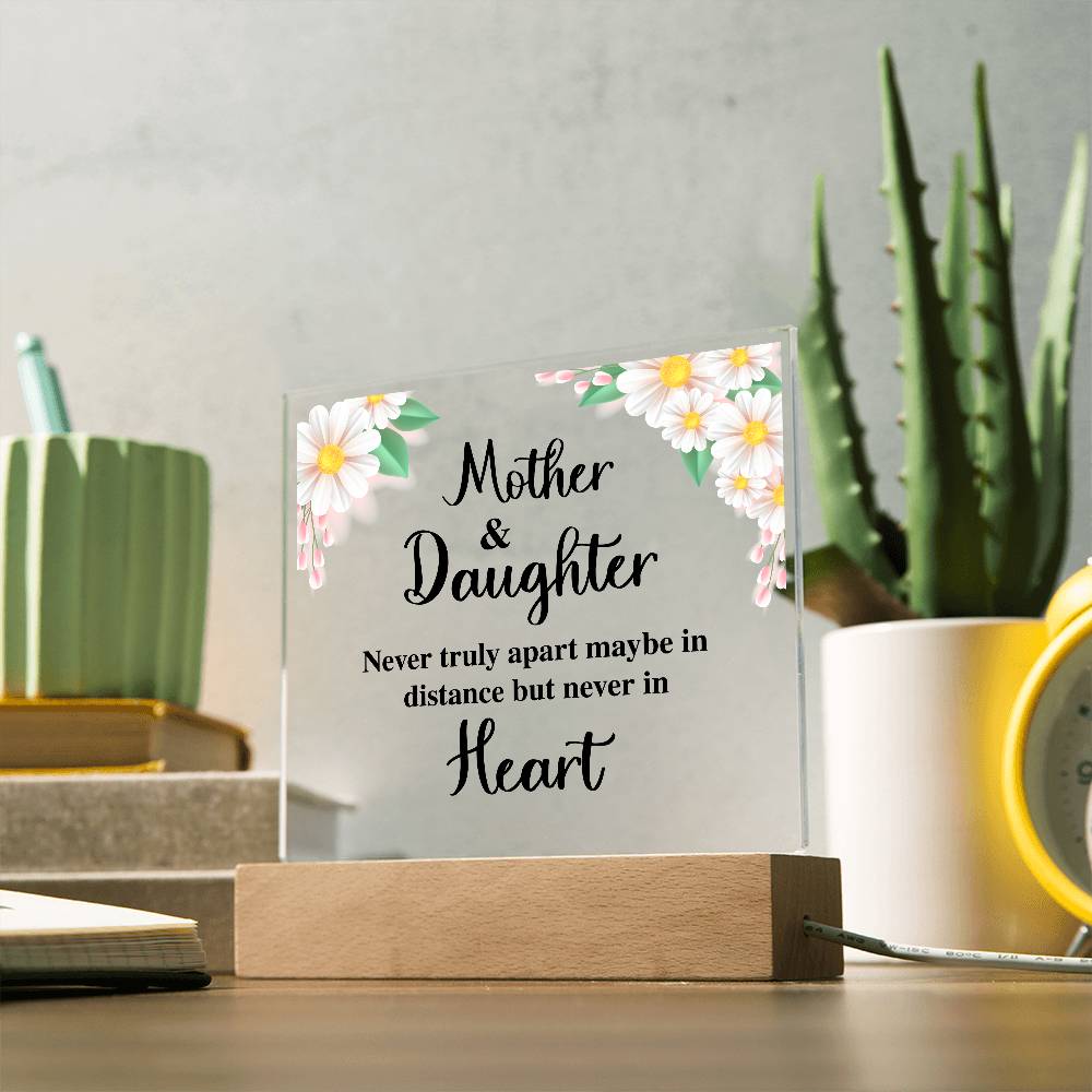 Acrylic Square Plaque - Mother and Daughter