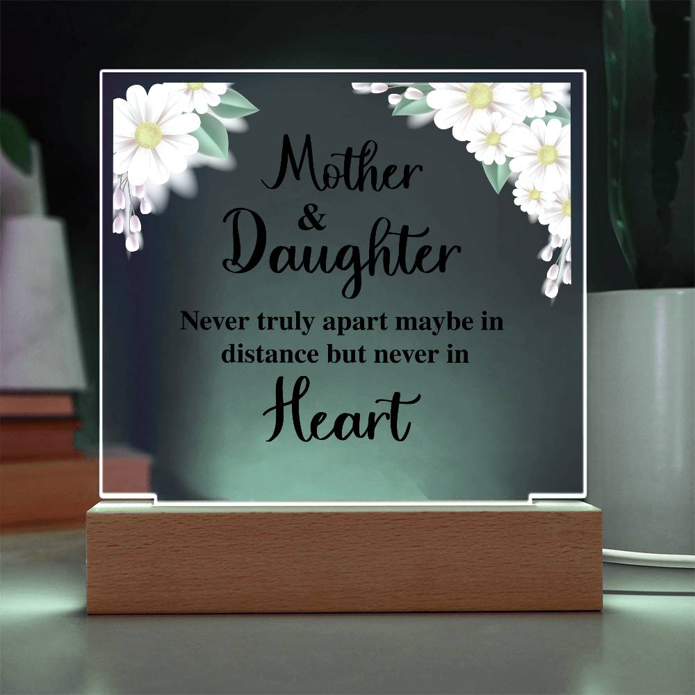 Acrylic Square Plaque - Mother and Daughter