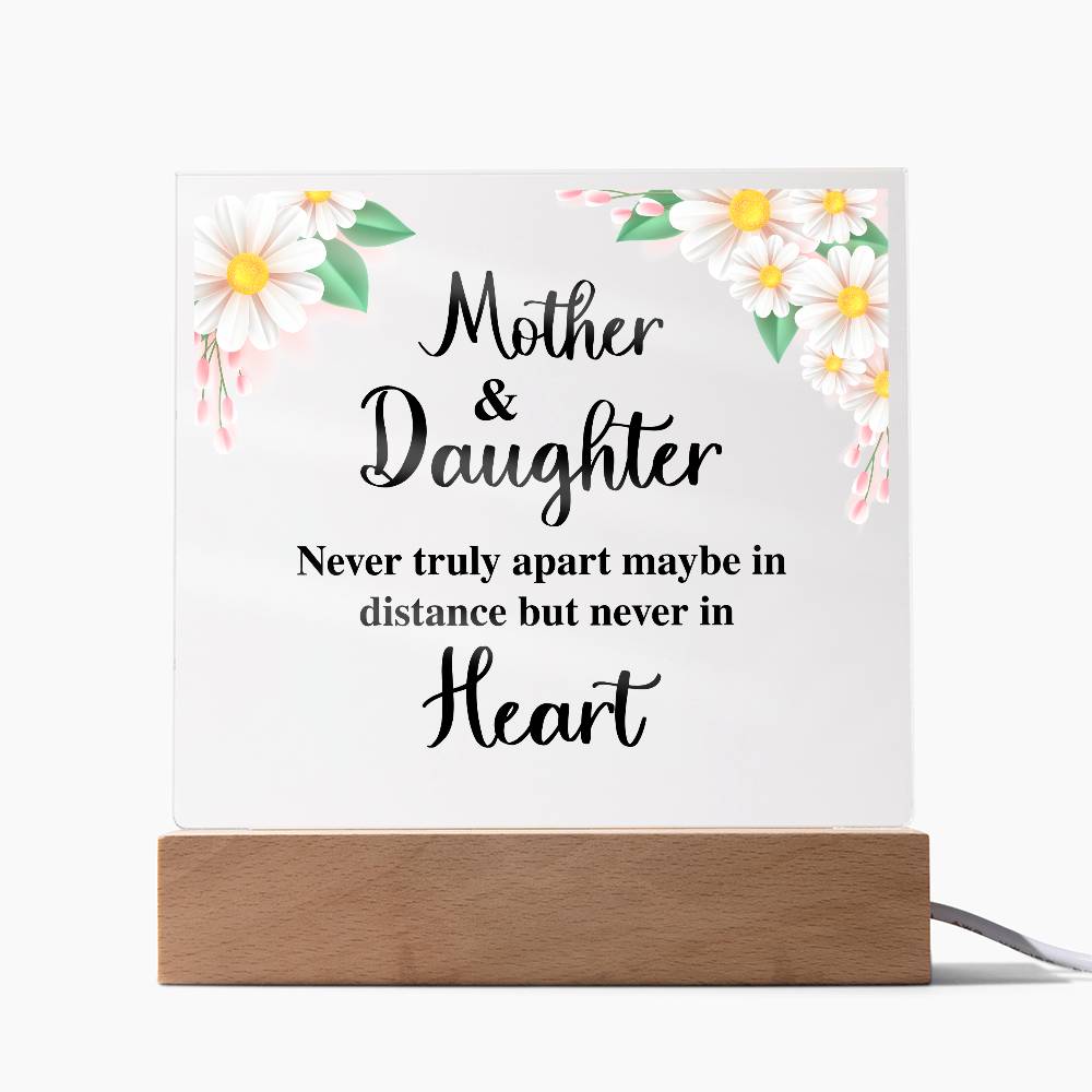 Acrylic Square Plaque - Mother and Daughter