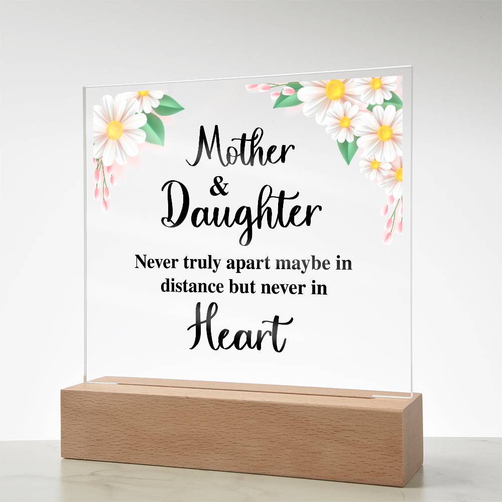 Acrylic Square Plaque - Mother and Daughter