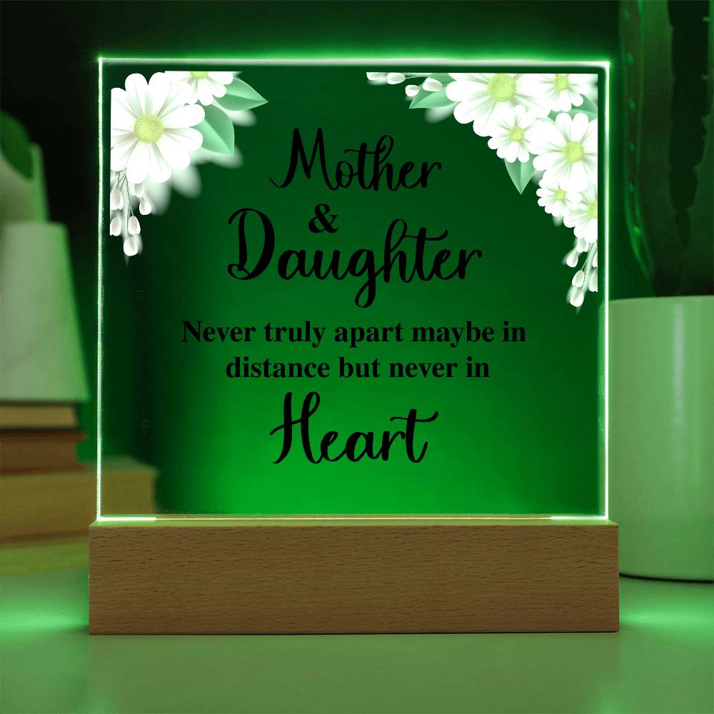 Acrylic Square Plaque - Mother and Daughter