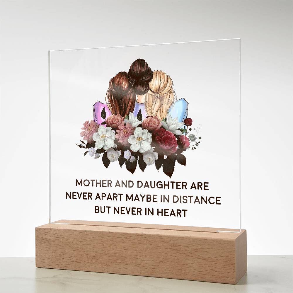 Acrylic Square Plaque - Mother and Daughter