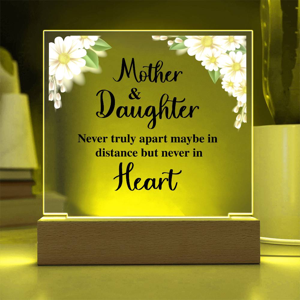 Acrylic Square Plaque - Mother and Daughter