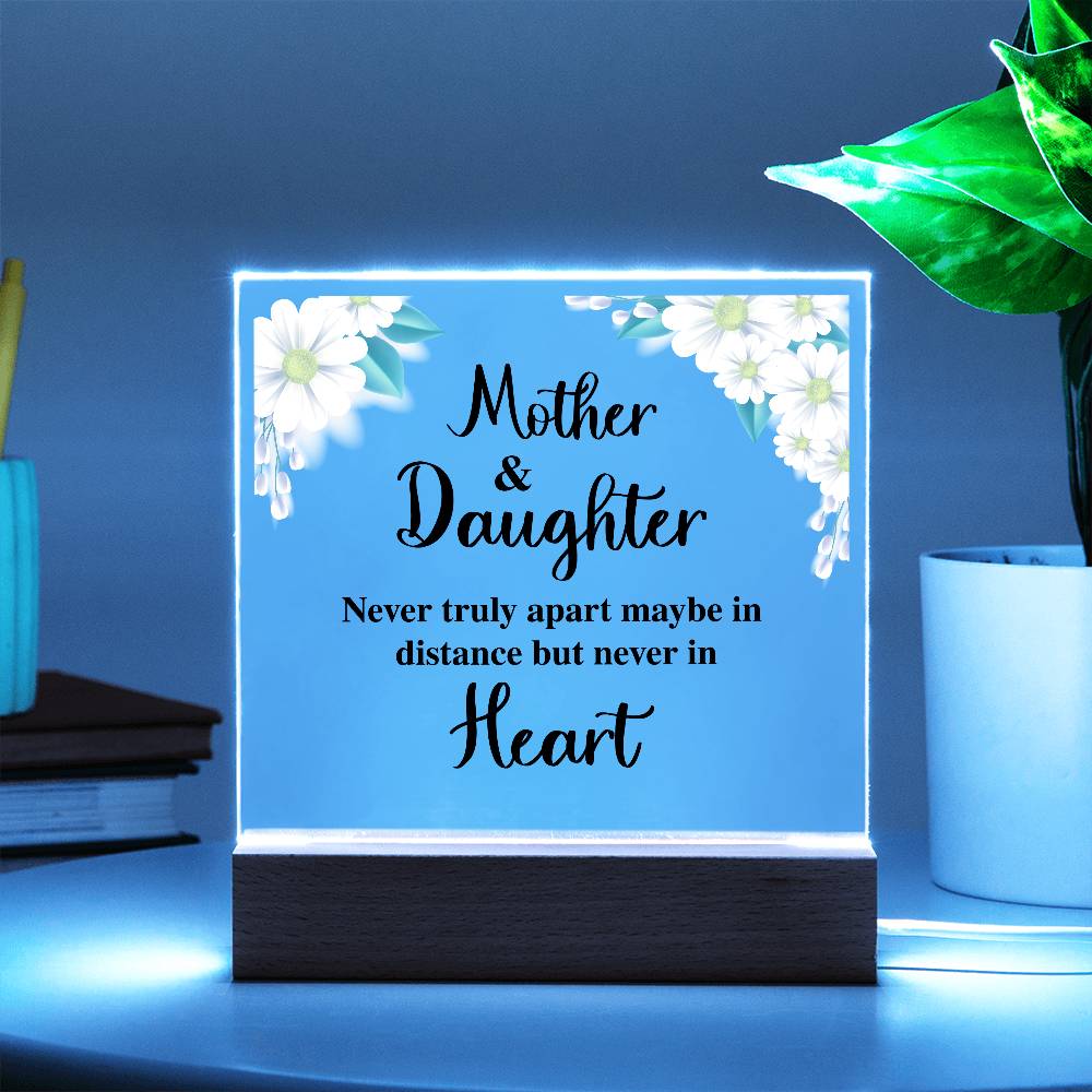 Acrylic Square Plaque - Mother and Daughter