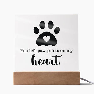 Acrylic Square Plaque - Paw Print