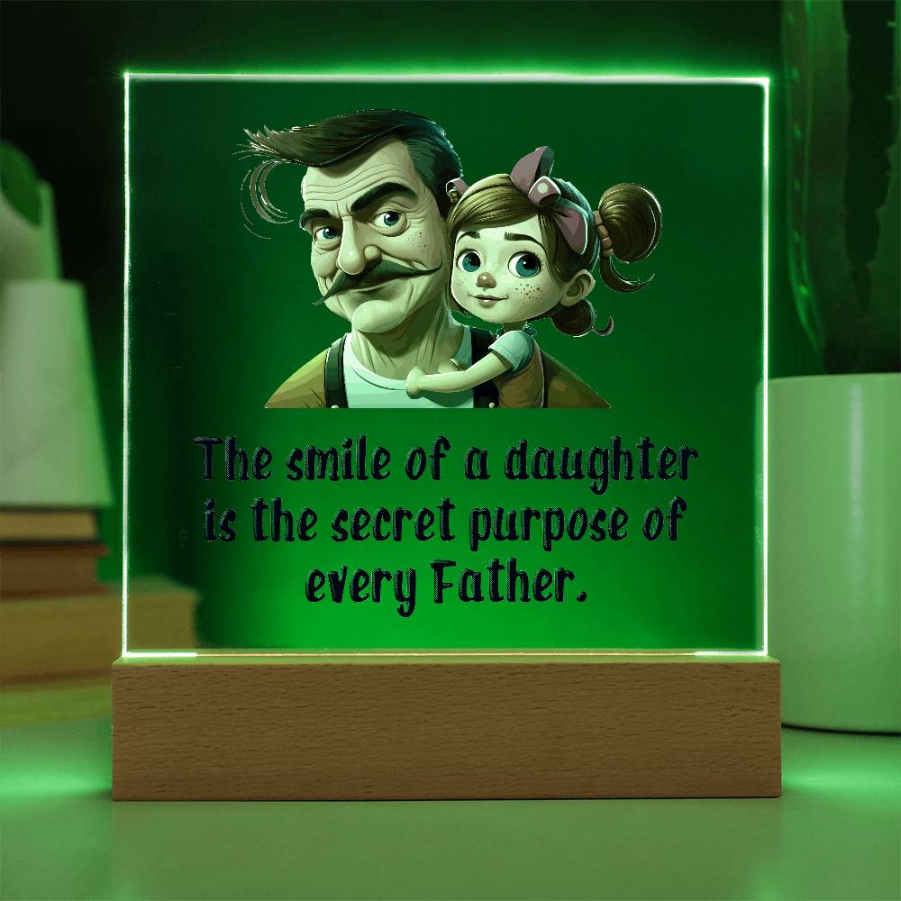 Acrylic Square Plaque - The-smile-of-a-daughter