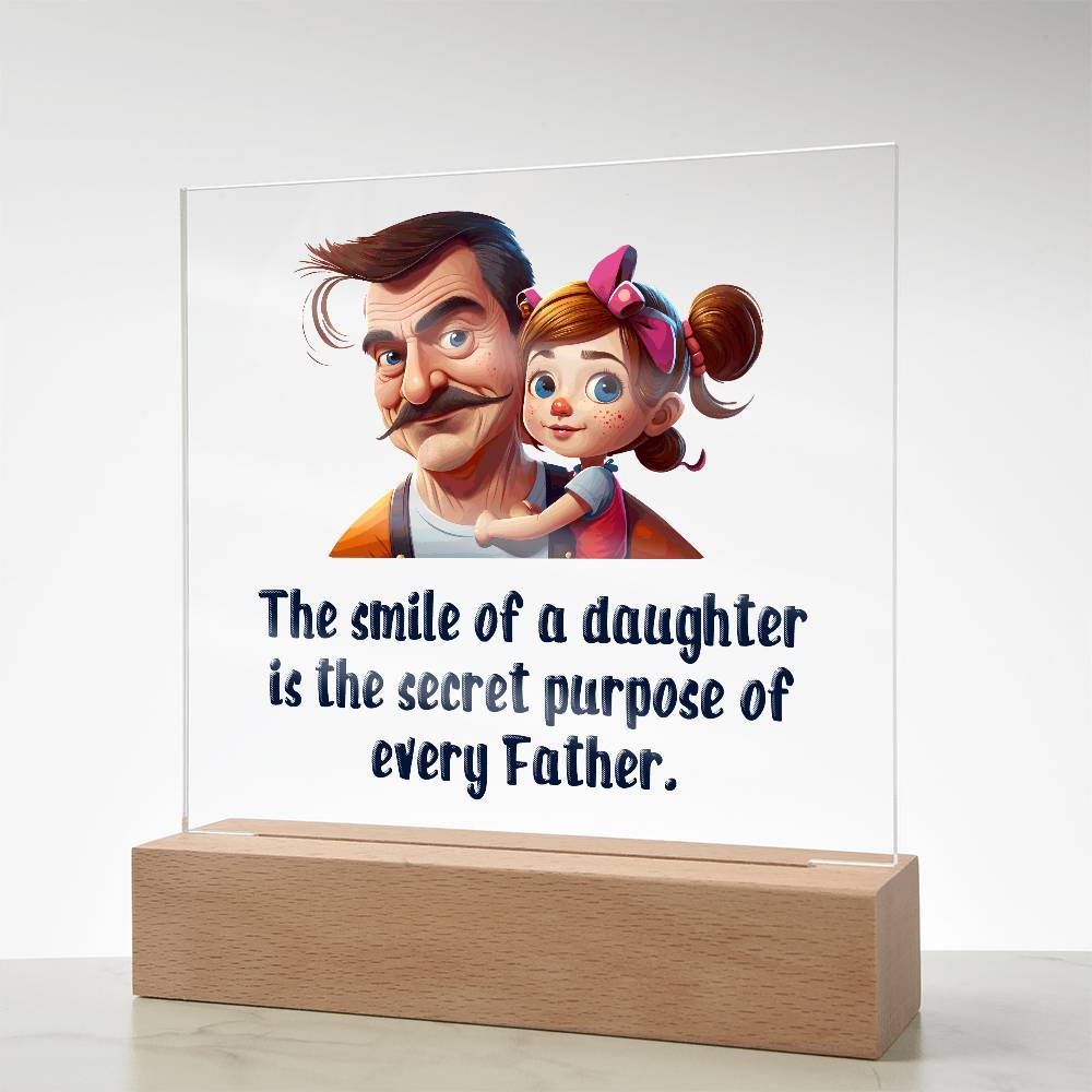 Acrylic Square Plaque - The-smile-of-a-daughter