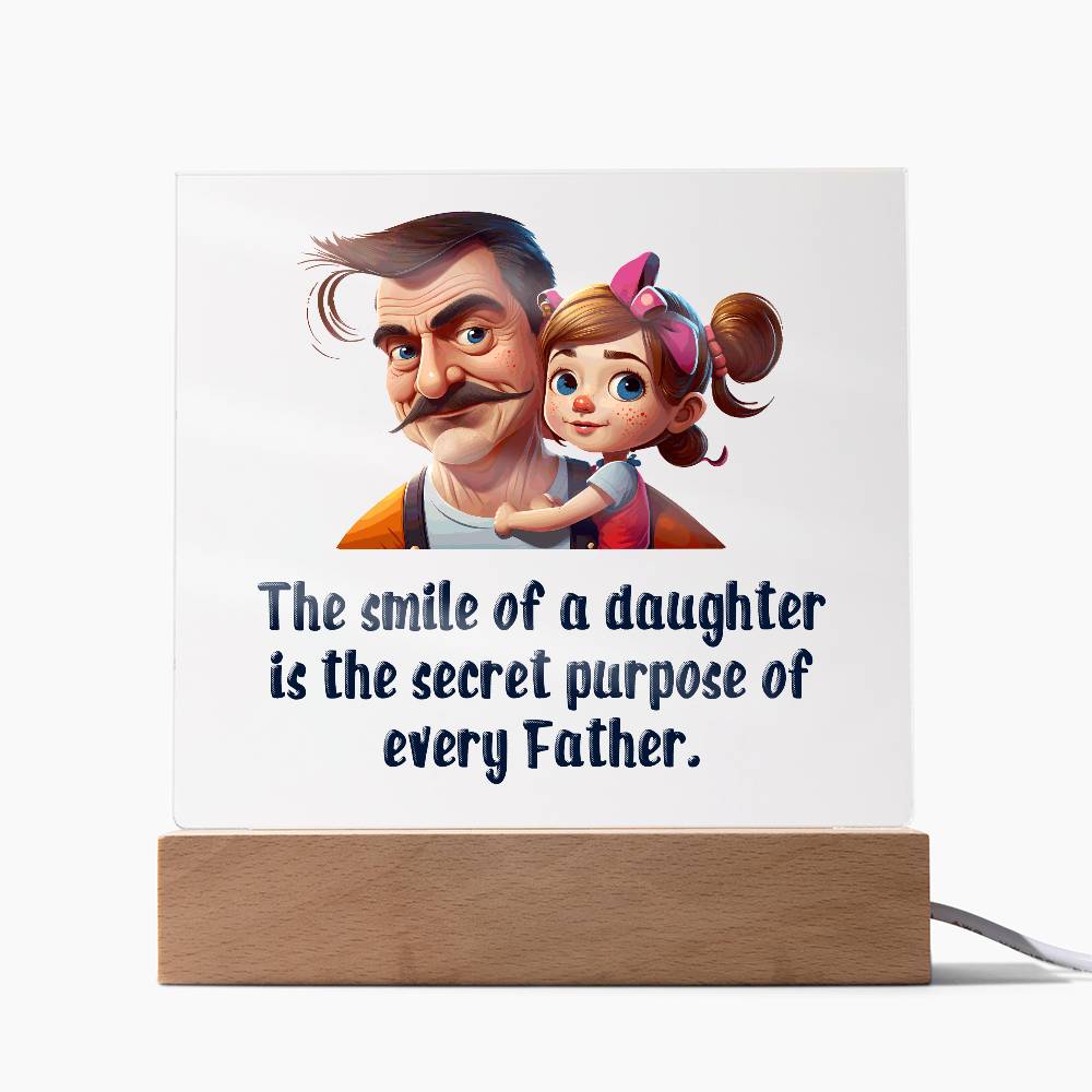 Acrylic Square Plaque - The-smile-of-a-daughter