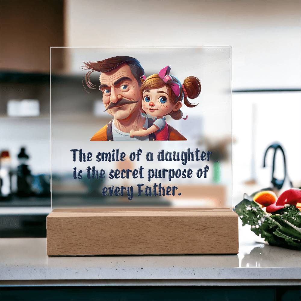 Acrylic Square Plaque - The-smile-of-a-daughter