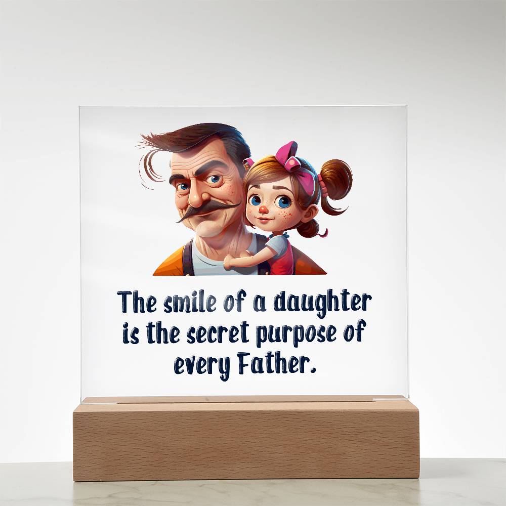 Acrylic Square Plaque - The-smile-of-a-daughter