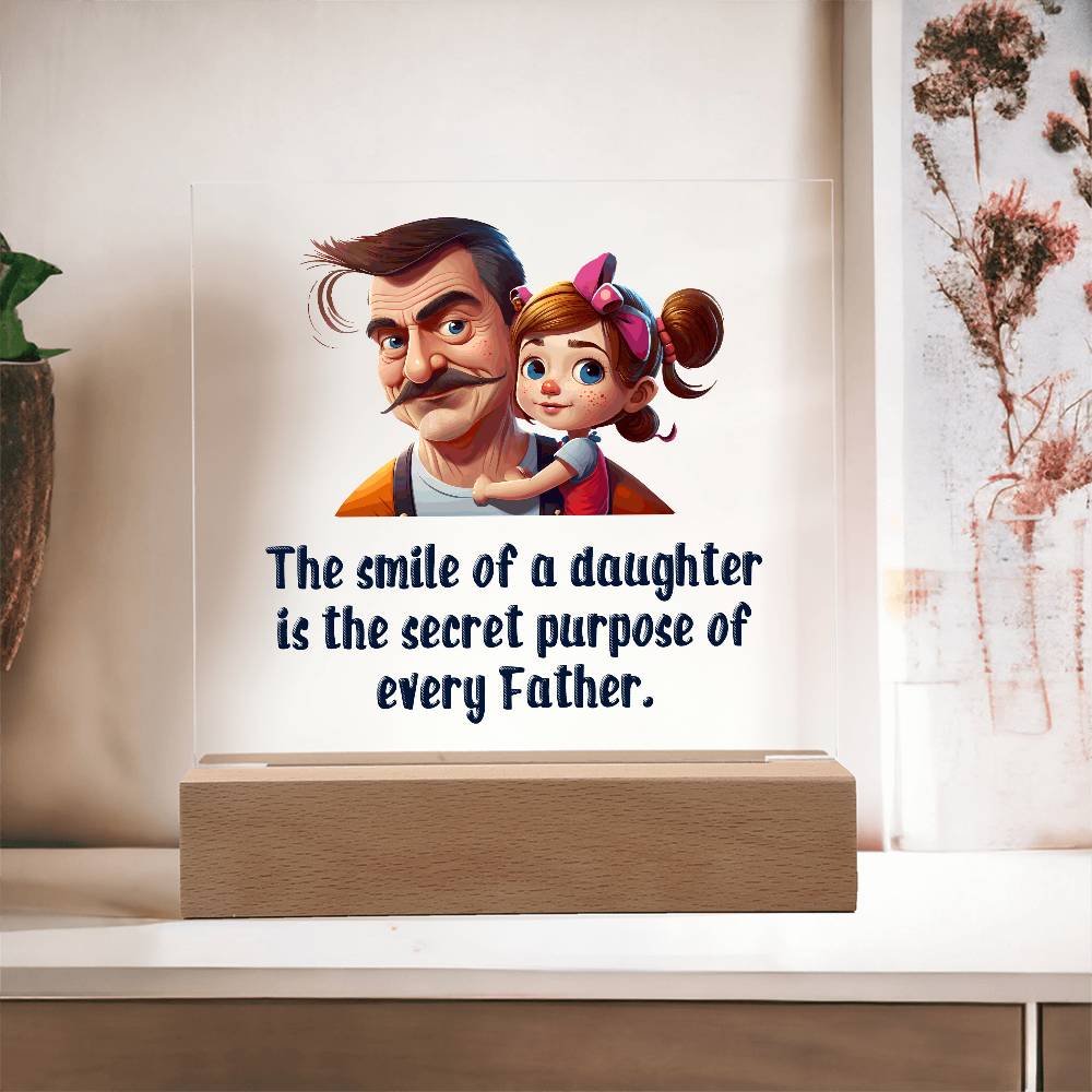 Acrylic Square Plaque - The-smile-of-a-daughter