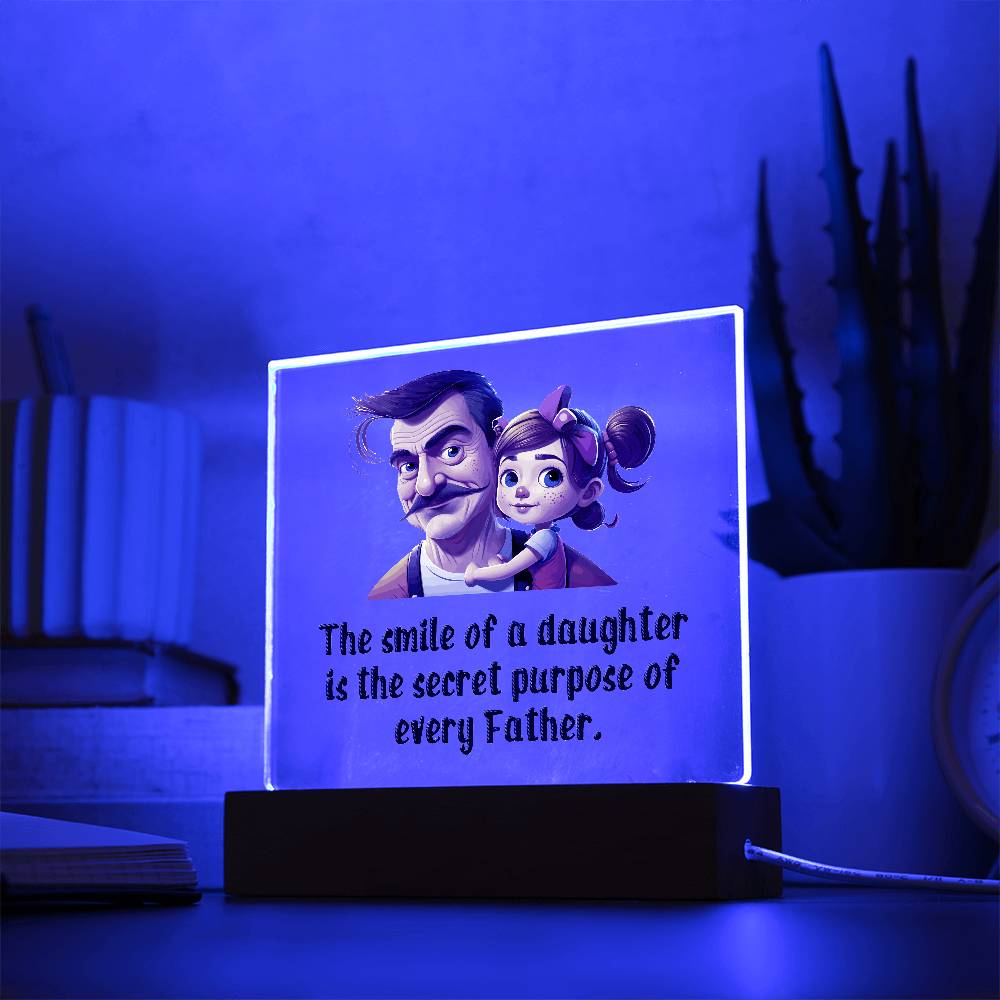 Acrylic Square Plaque - The-smile-of-a-daughter