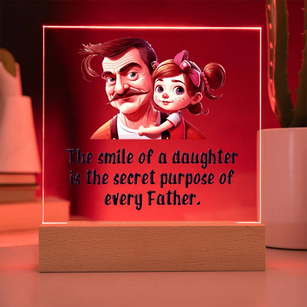 Acrylic Square Plaque - The-smile-of-a-daughter