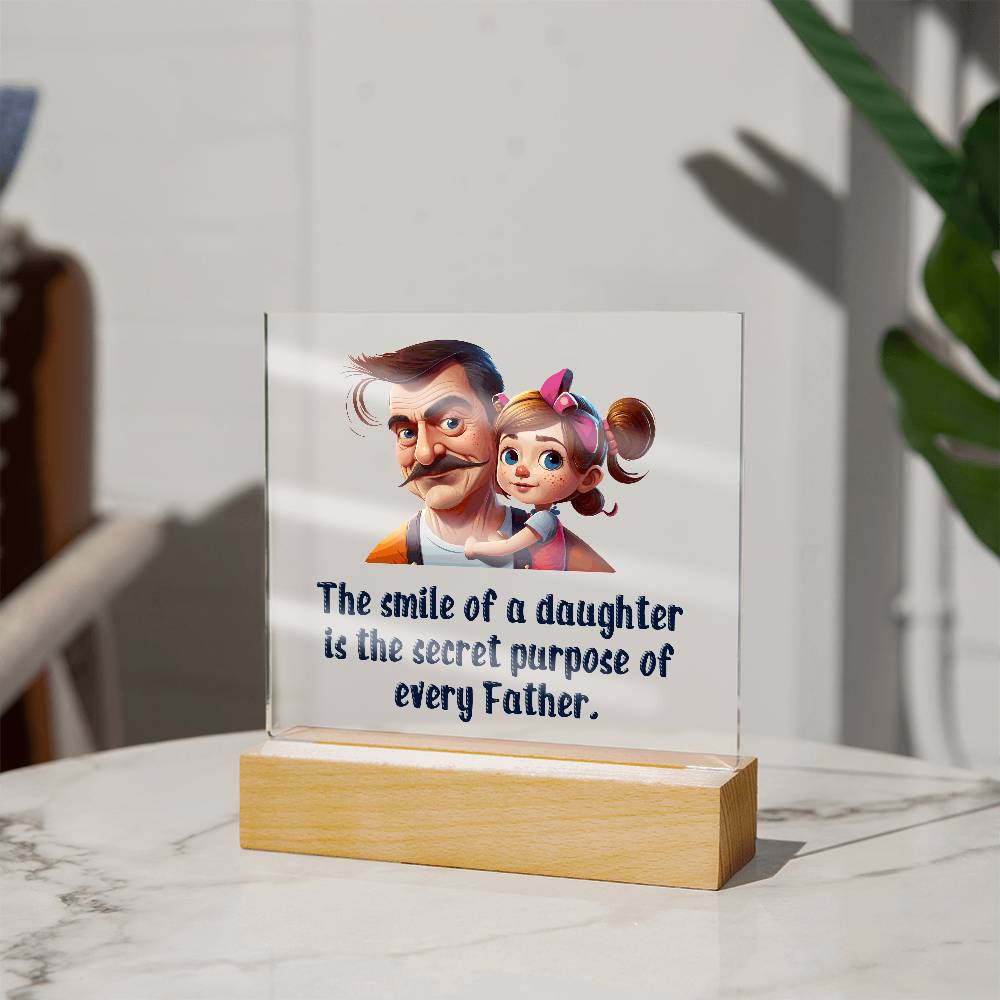 Acrylic Square Plaque - The-smile-of-a-daughter