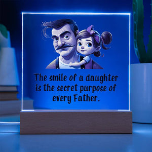 Acrylic Square Plaque - The-smile-of-a-daughter