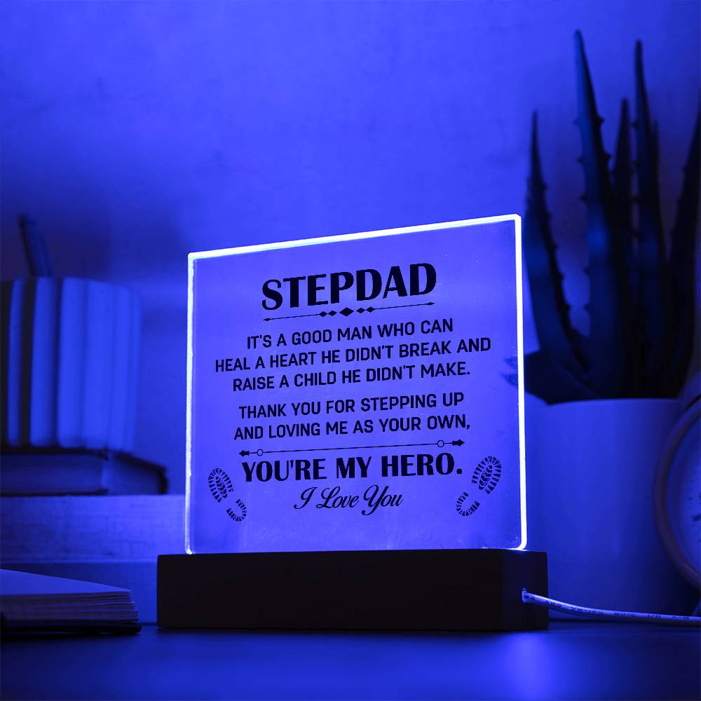 Acrylic Square Plaque - To My Stepdad -