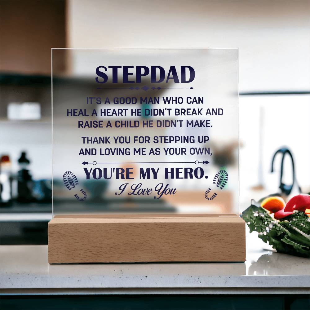 Acrylic Square Plaque - To My Stepdad -