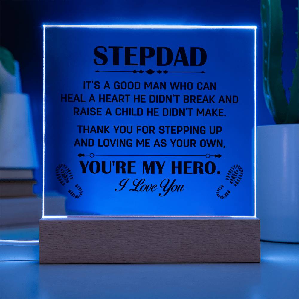 Acrylic Square Plaque - To My Stepdad