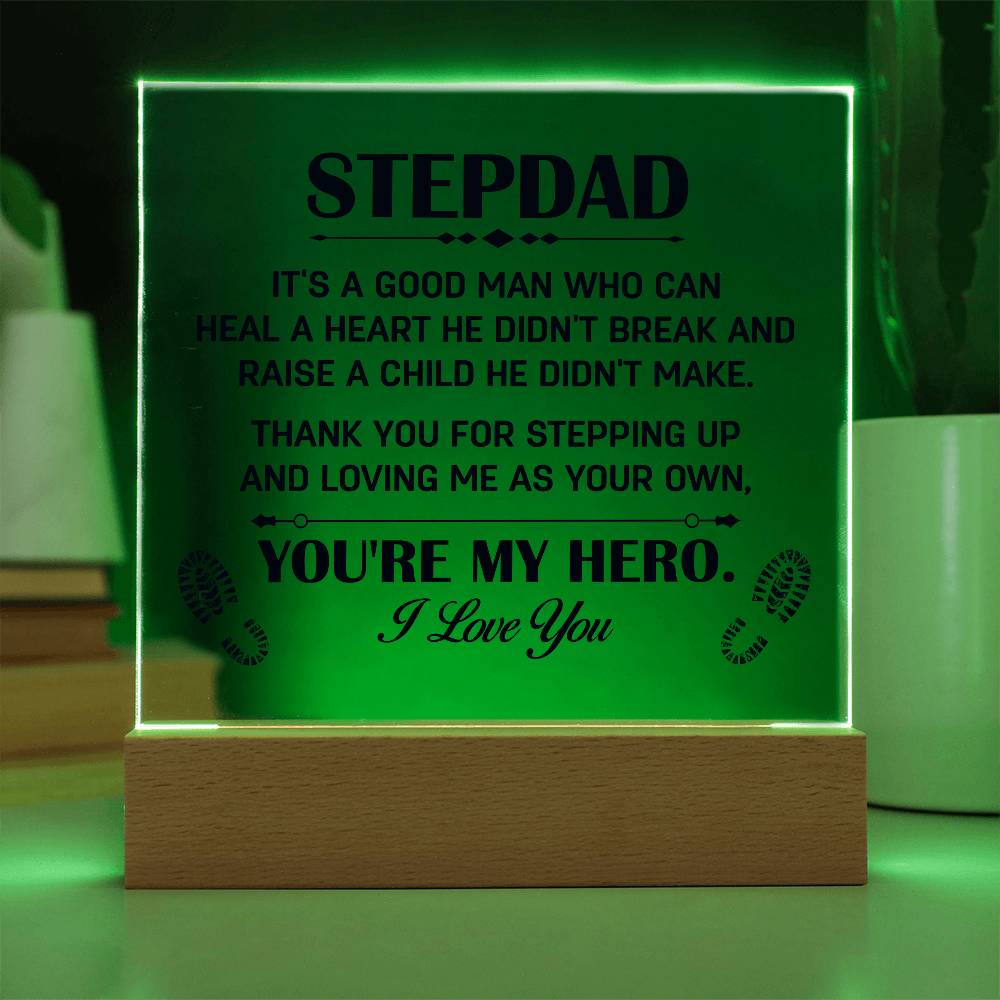 Acrylic Square Plaque - To My Stepdad -