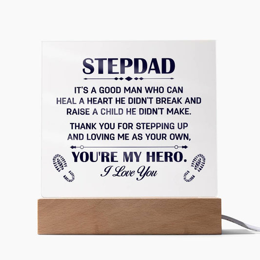 Acrylic Square Plaque - To My Stepdad -