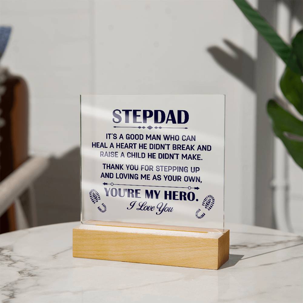 Acrylic Square Plaque - To My Stepdad