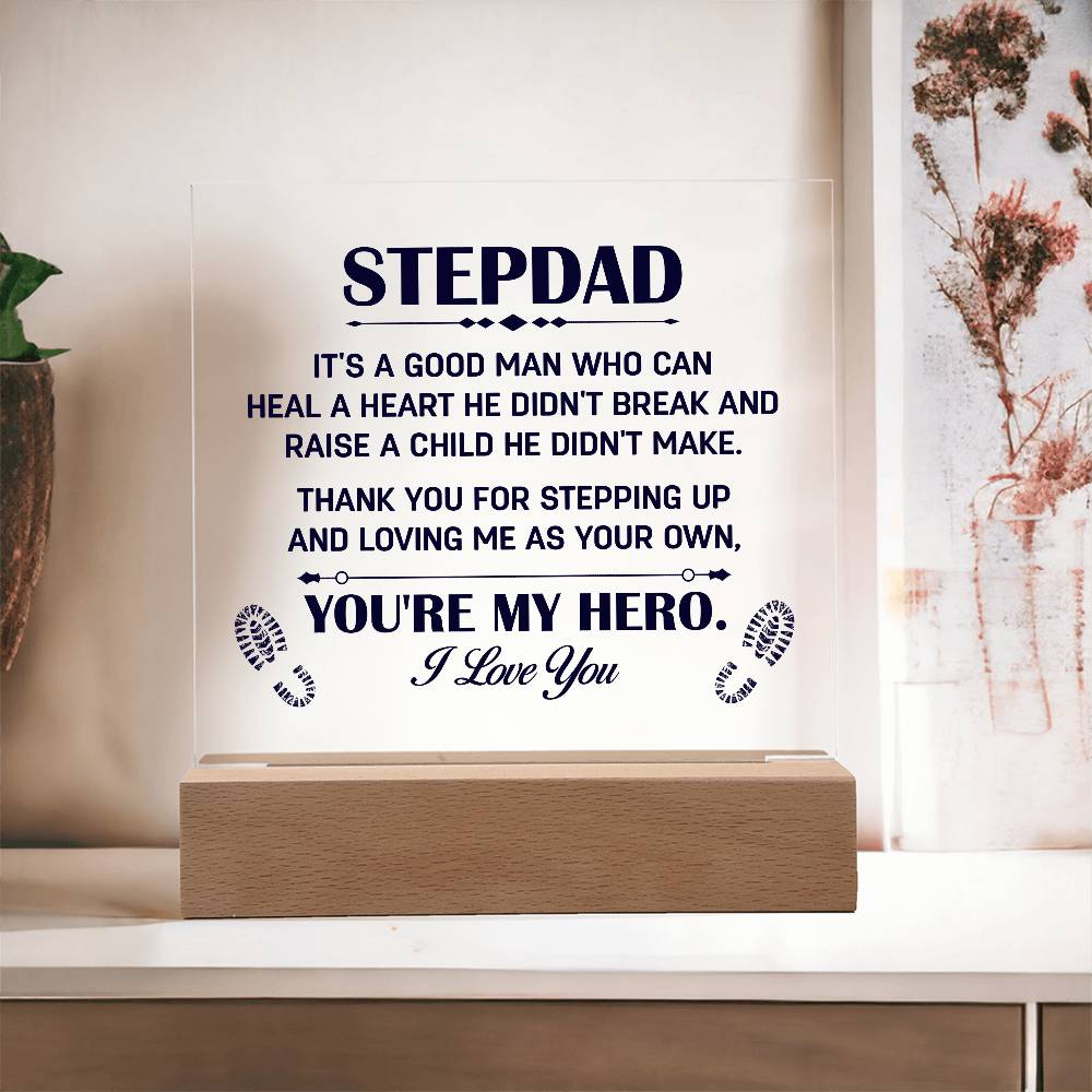 Acrylic Square Plaque - To My Stepdad -