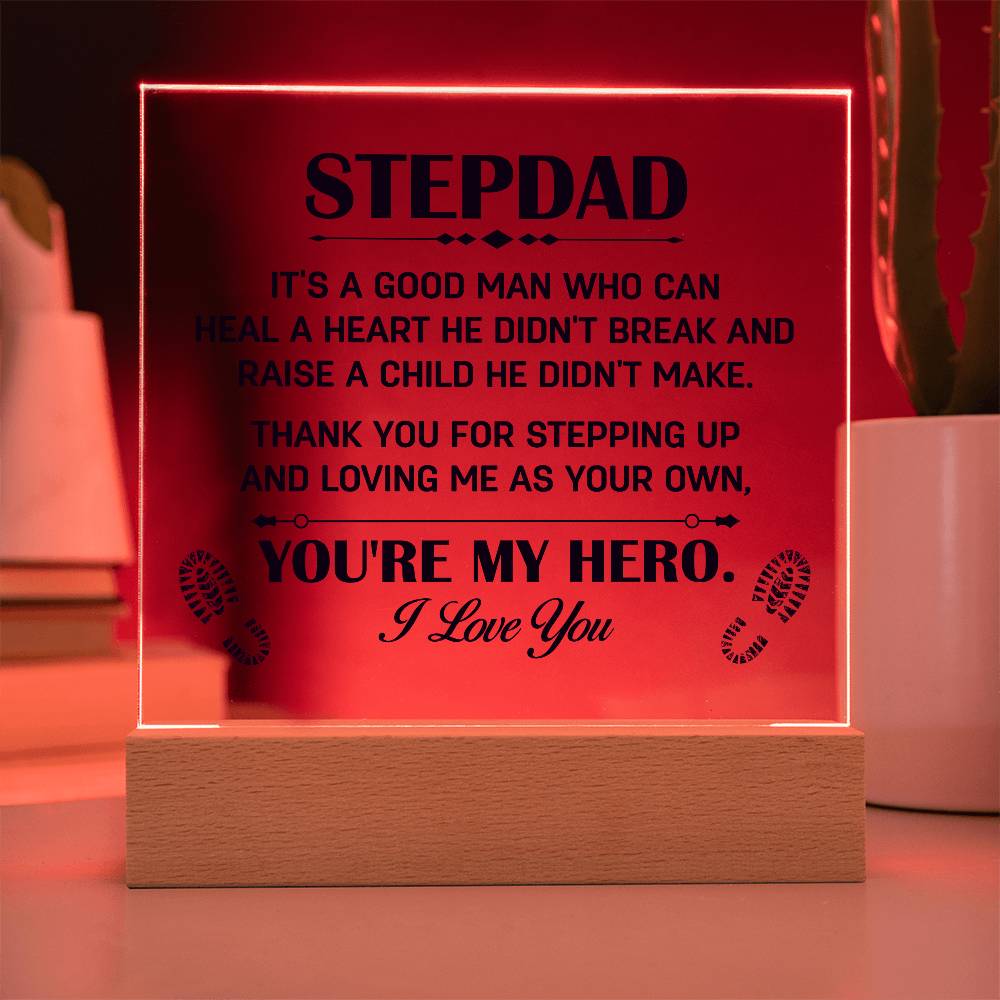 Acrylic Square Plaque - To My Stepdad -