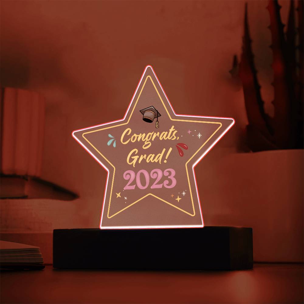 Acrylic Star Plaque Congrats, Grad! 2023