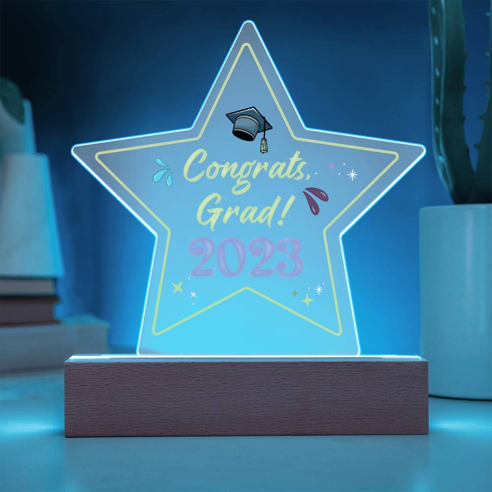 Acrylic Star Plaque Congrats, Grad! 2023