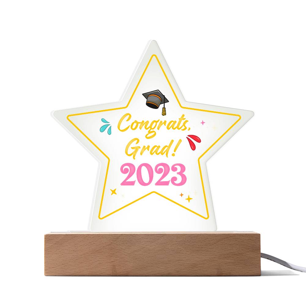 Acrylic Star Plaque Congrats, Grad! 2023