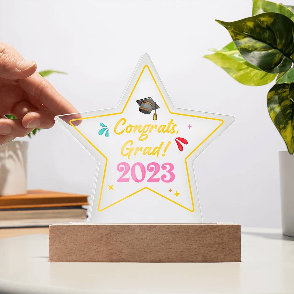 Acrylic Star Plaque Congrats, Grad! 2023