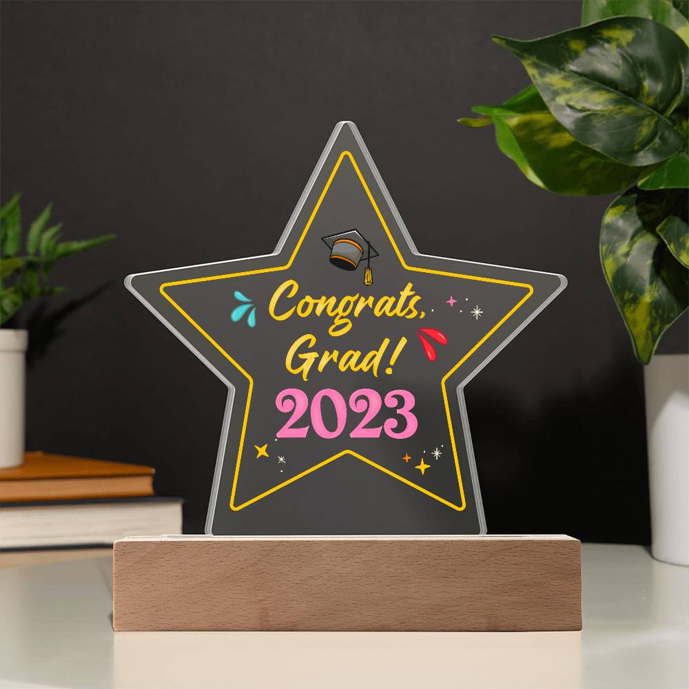 Acrylic Star Plaque Congrats, Grad! 2023