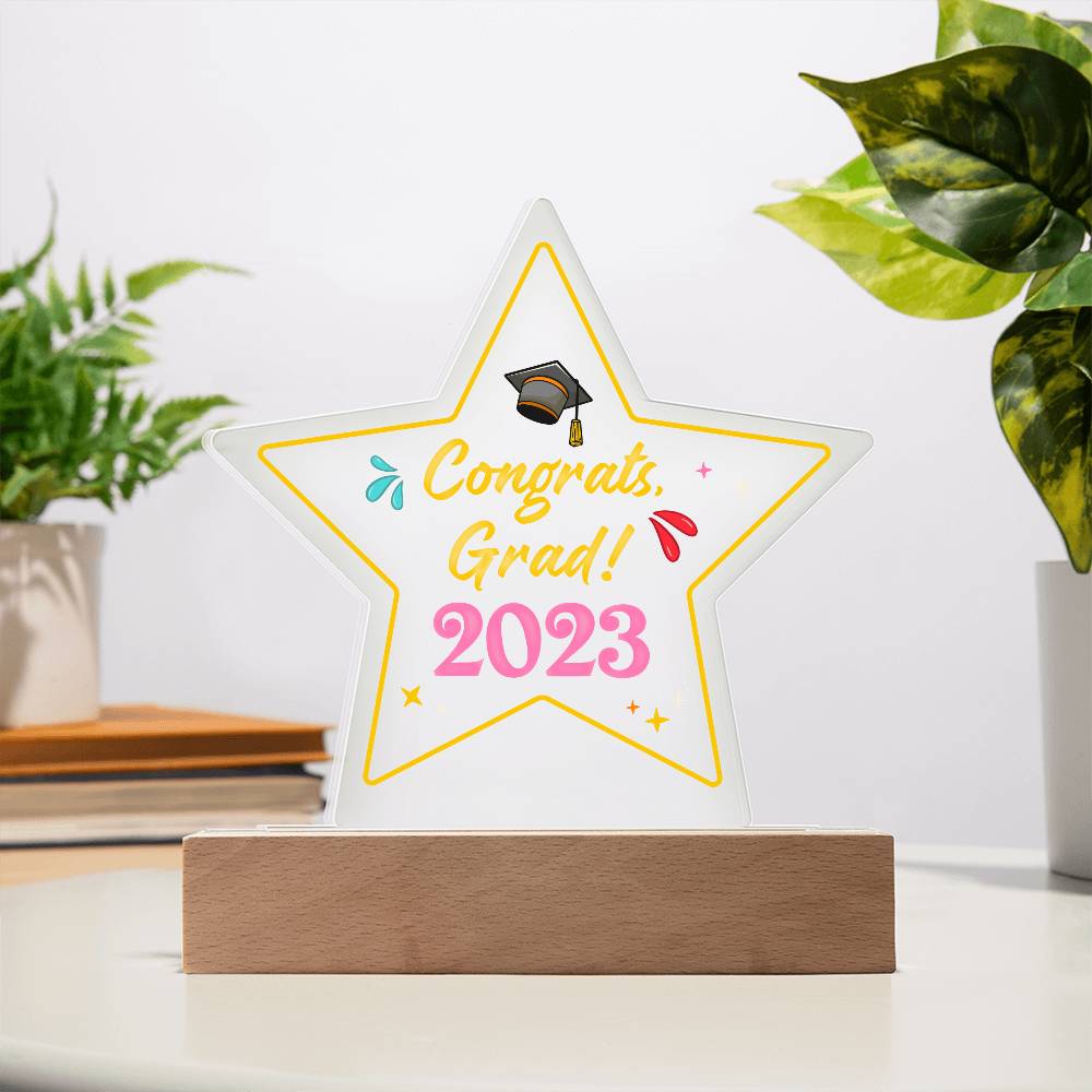 Acrylic Star Plaque Congrats, Grad! 2023