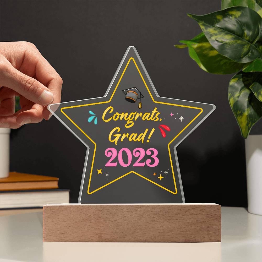 Acrylic Star Plaque Congrats, Grad! 2023