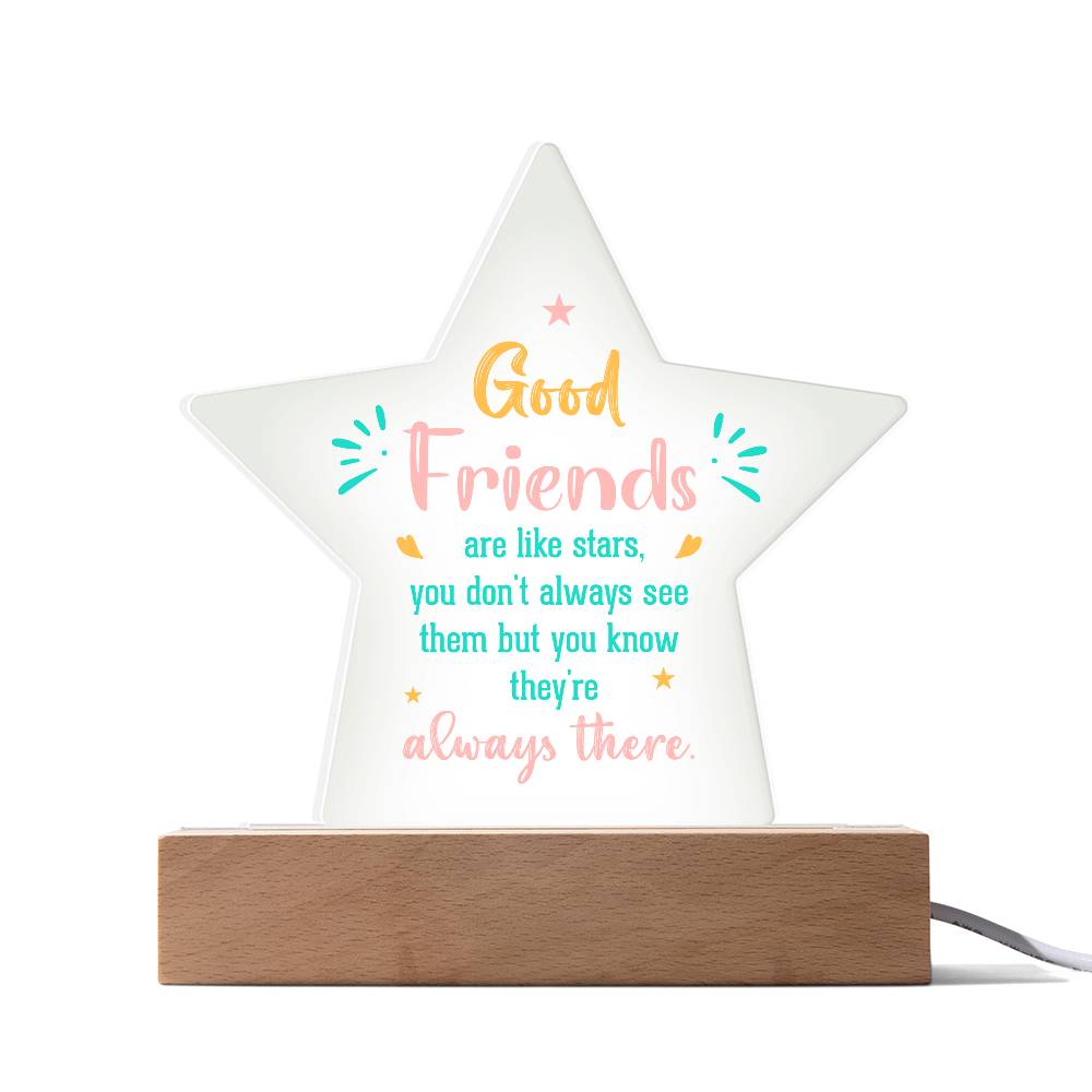 Acrylic Star Plaque Good friends