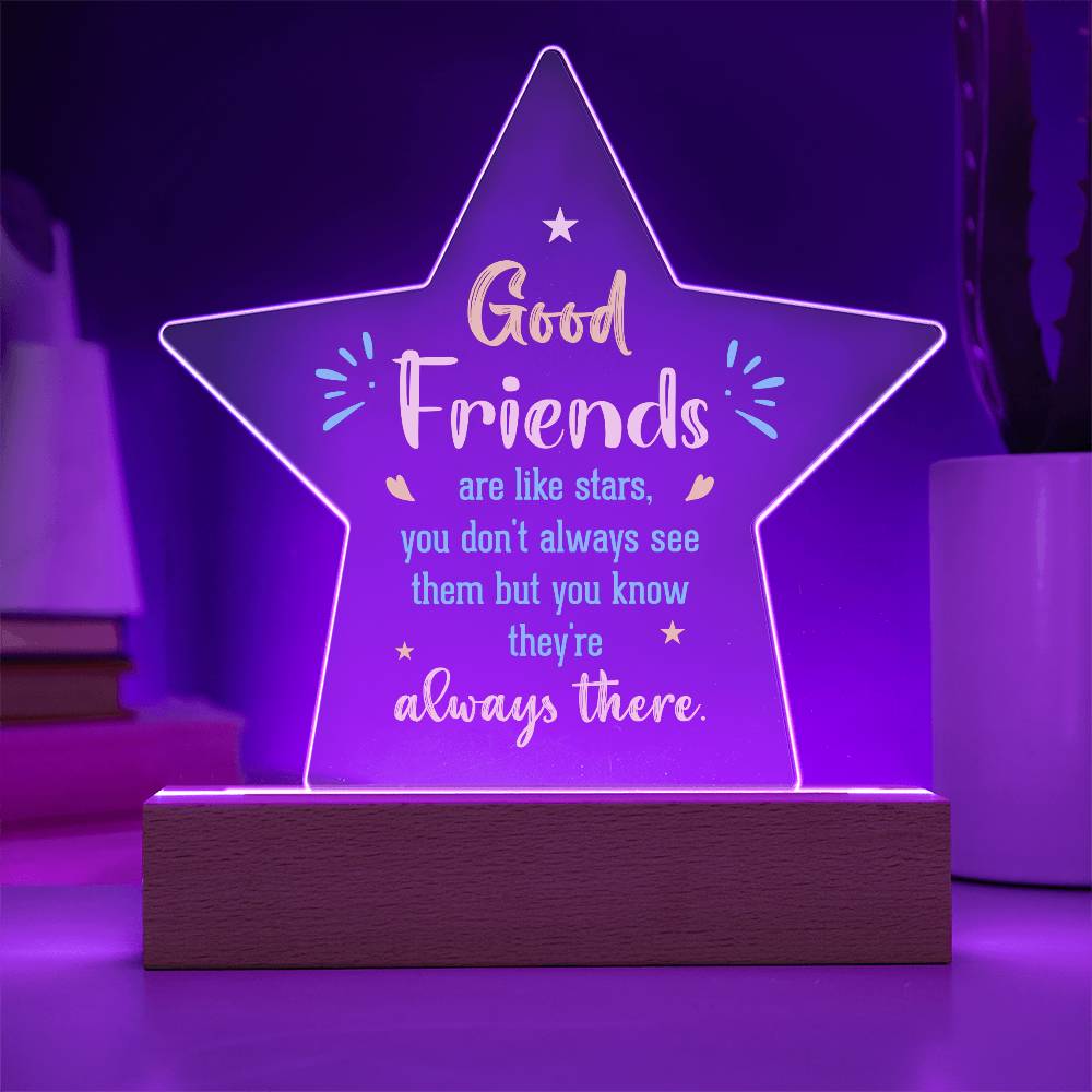 Acrylic Star Plaque Good friends