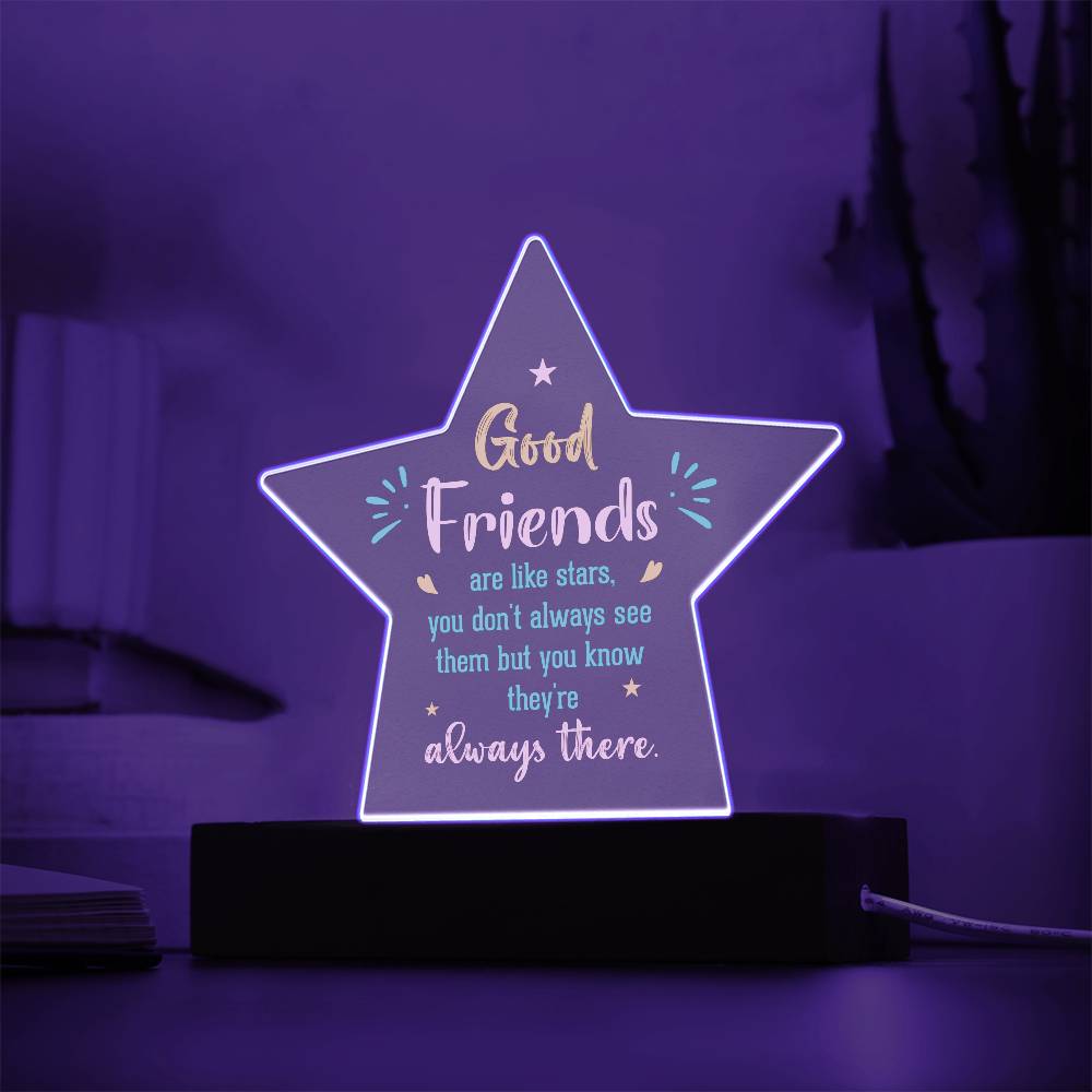 Acrylic Star Plaque Good friends