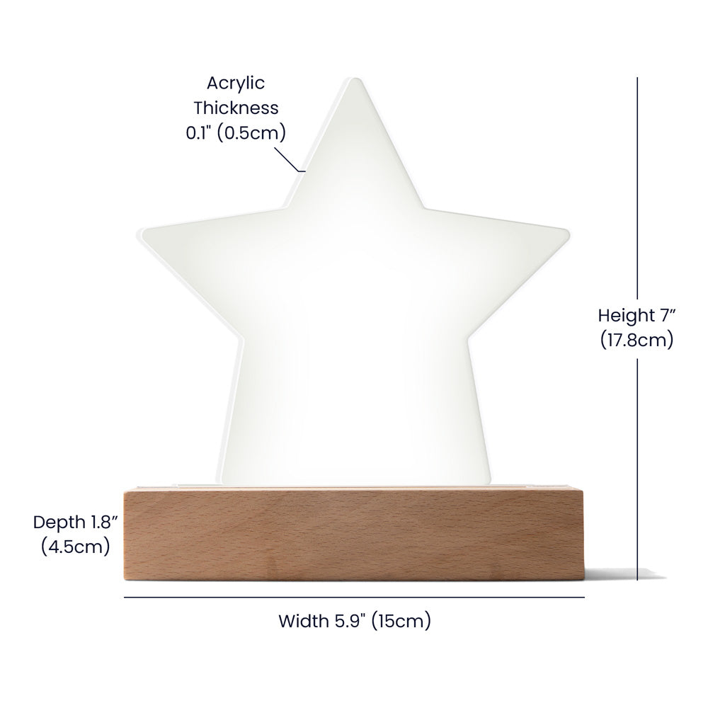 Acrylic Star Plaque - Thank you