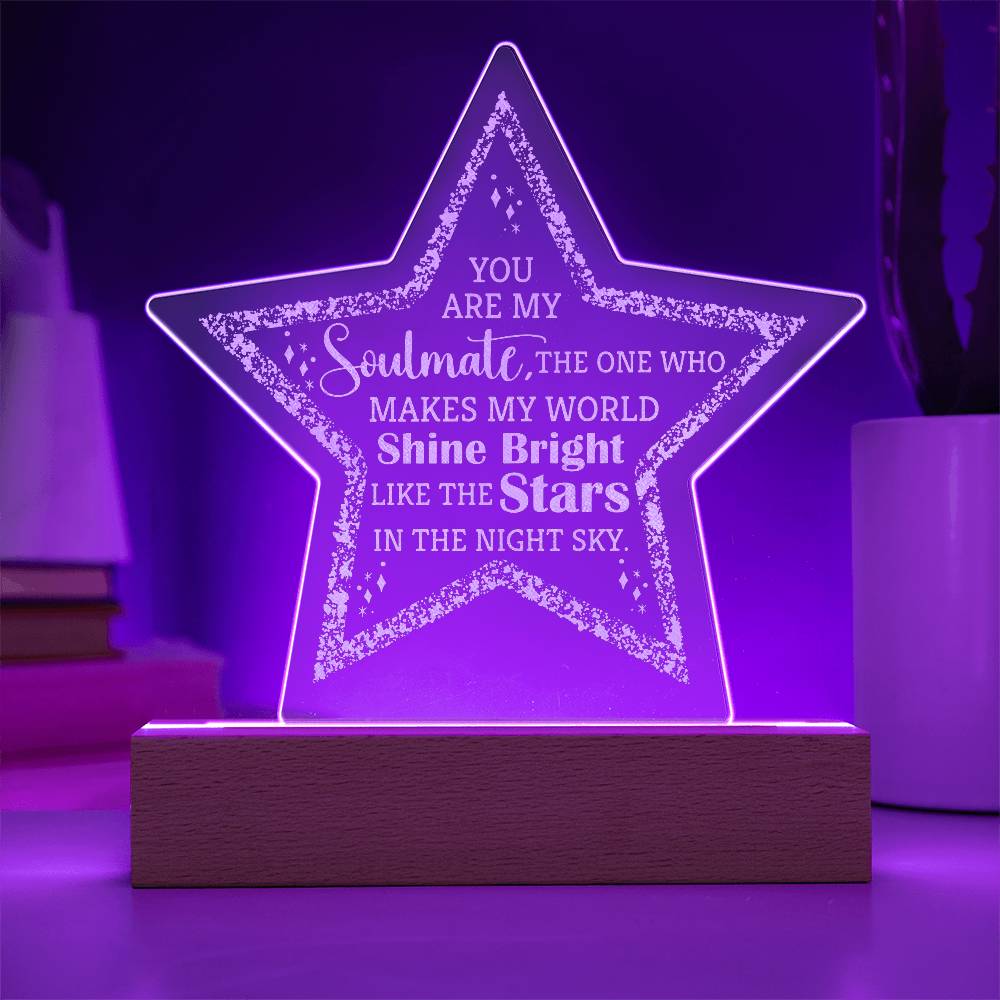 Acrylic Star Plaque-You are my Soulmate